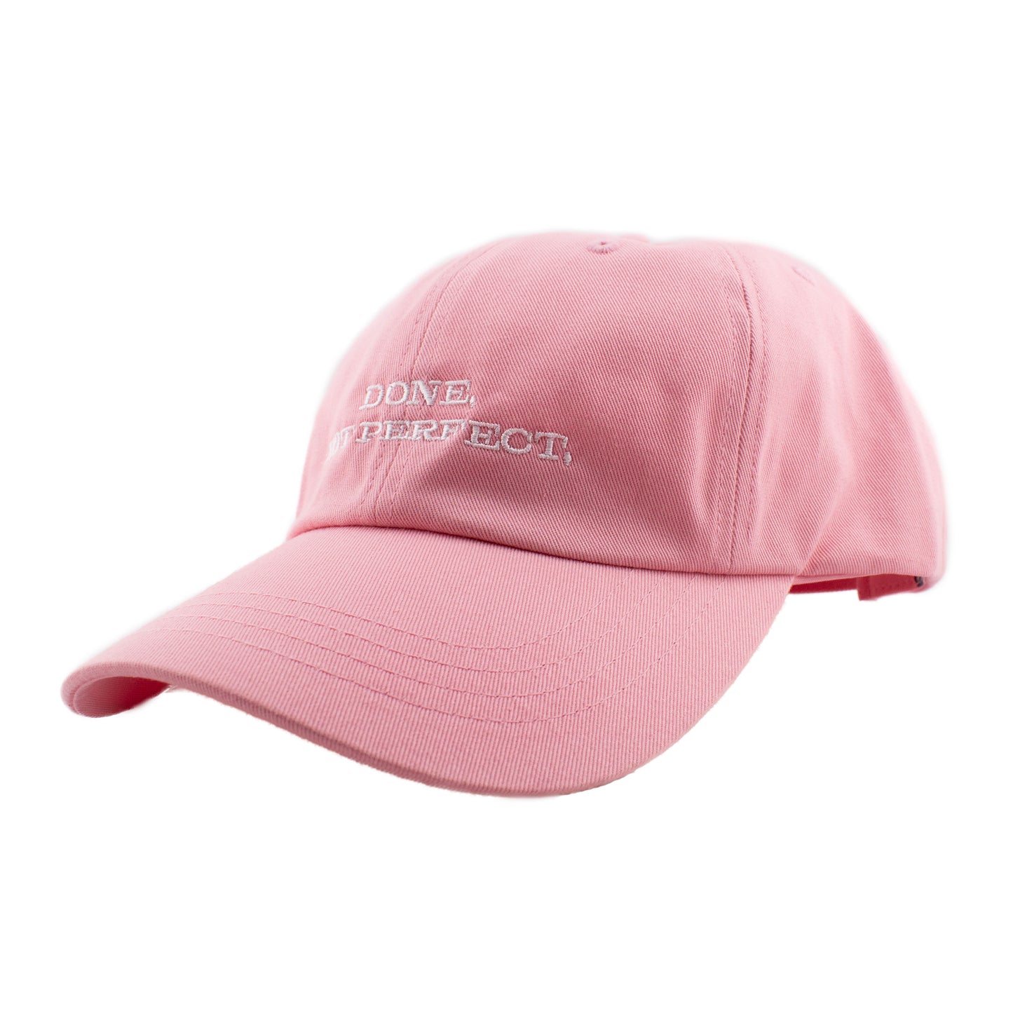 "Done. Not Perfect." Pink Hat